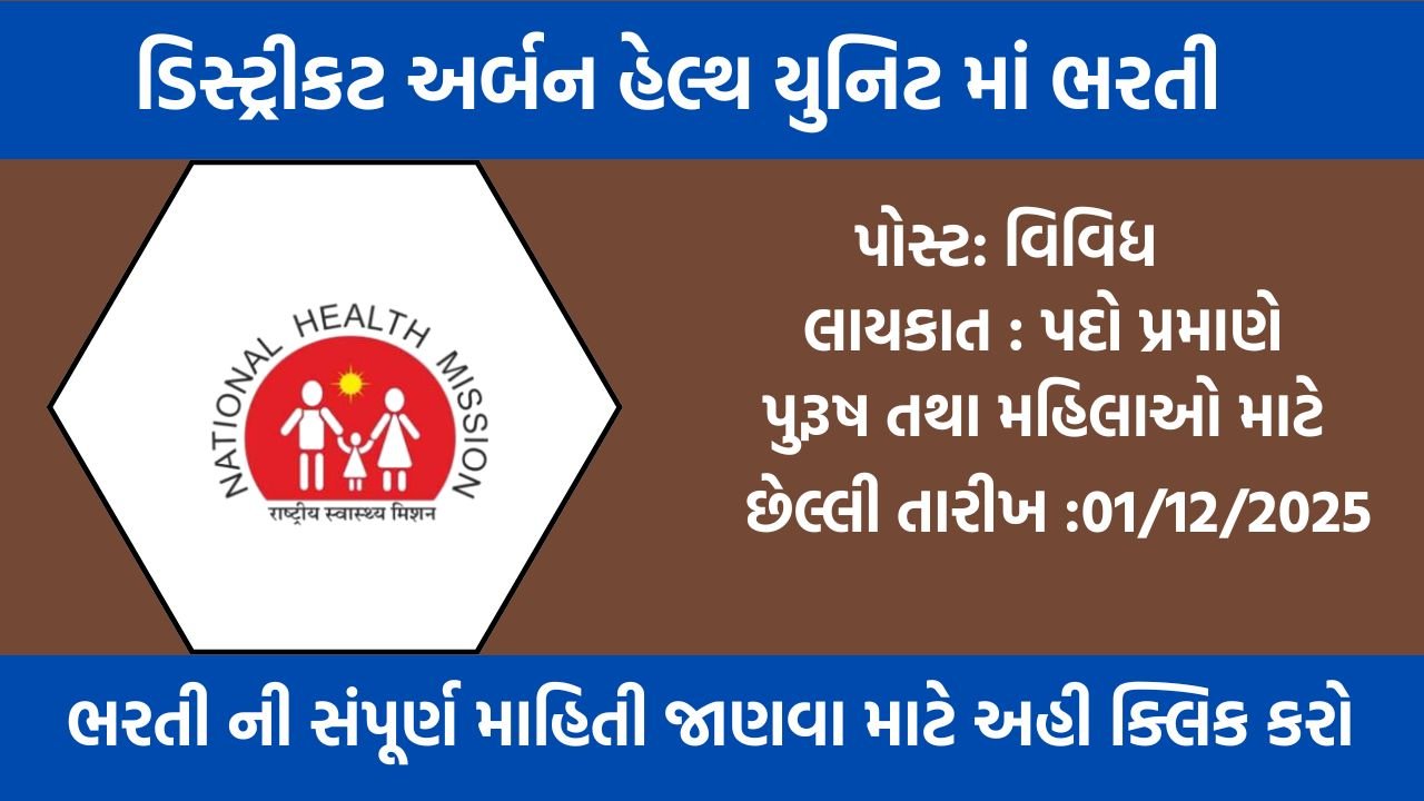District Urban Health Unit Recruitment