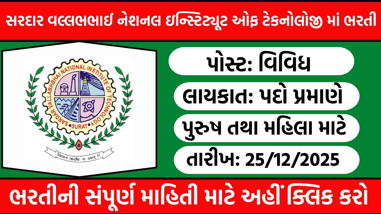 SVNIT Recruitment 2025